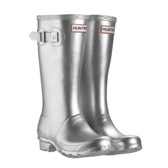 Hunter Shoes - Silver Hunter Rain Boots